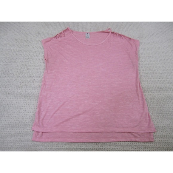 Active Life Tops - Active Life Shirt Womens XL Pink Cutout Shoulder Short Sleeve SSW10821‎ Athletic